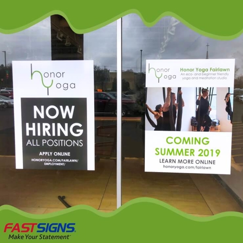 Grand Opening & Hiring Signs